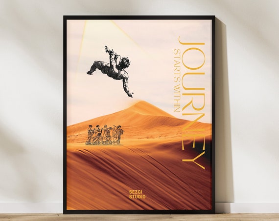 Journey Starts Within Wall Art Print Poster Desert Love Inspirational Icarus