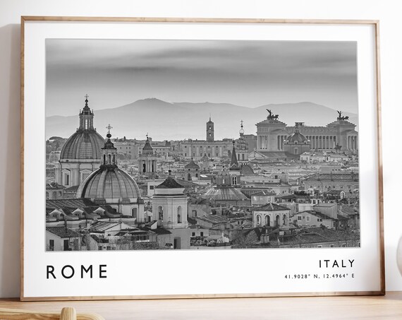 Rome Black And White Travel Poster
