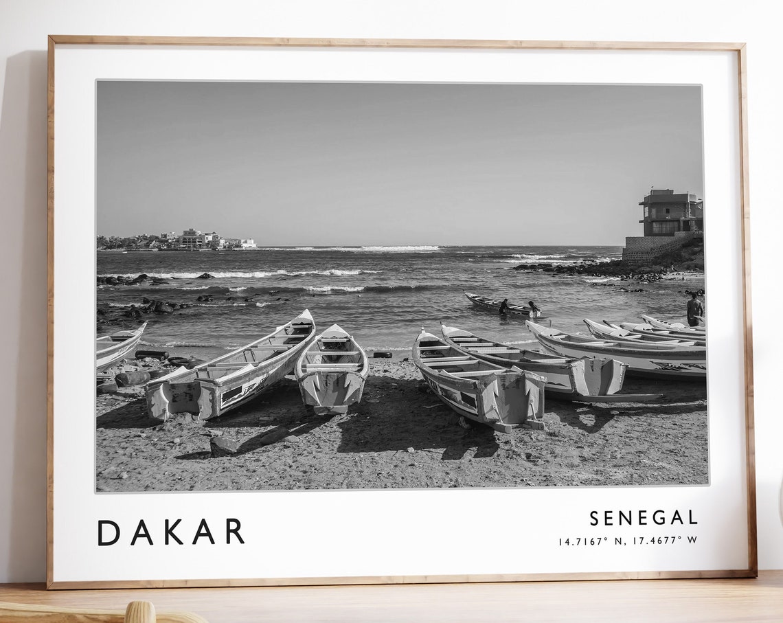 Dakar Travel Print Dakar Travel Poster Senegal Travel Print Senegalese Print Black And White Travel Poster Travel Art Travel Gift