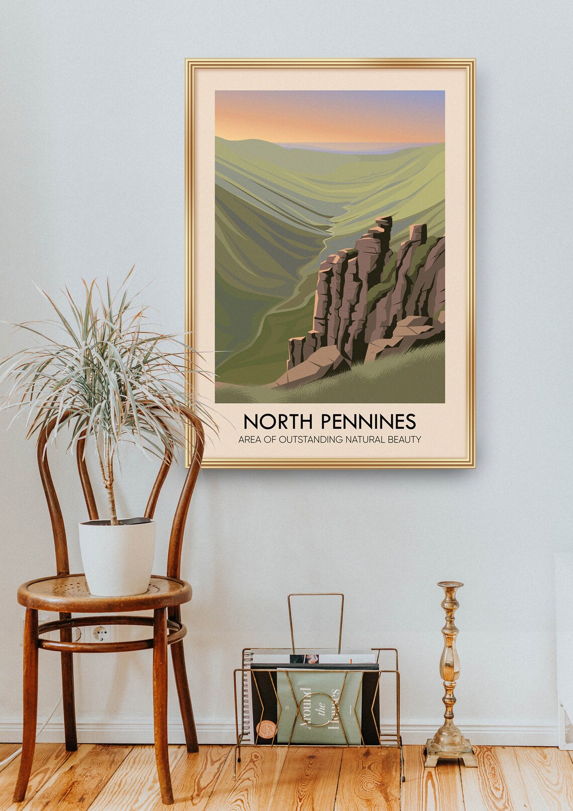 North Pennines AONB Vintage Travel Poster Print - Image 2