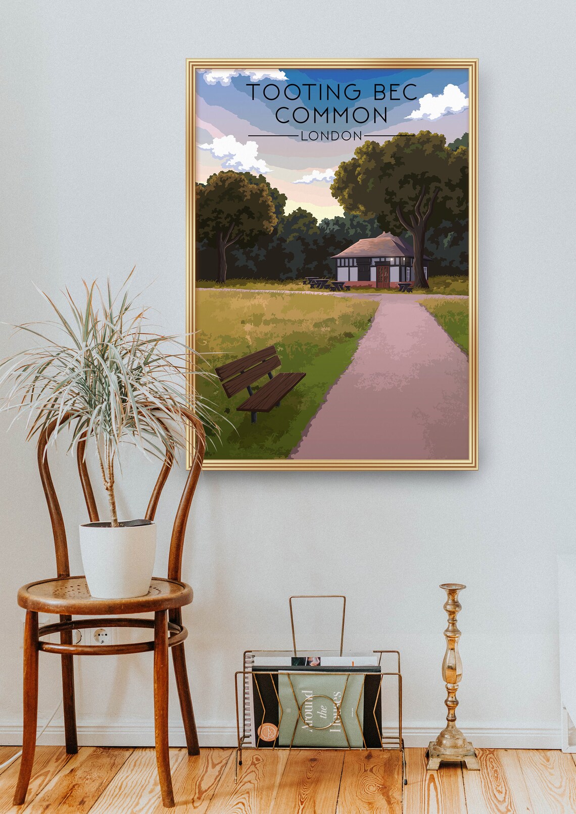 Tooting Bec Common London Travel Poster, Southwest London - Image 2
