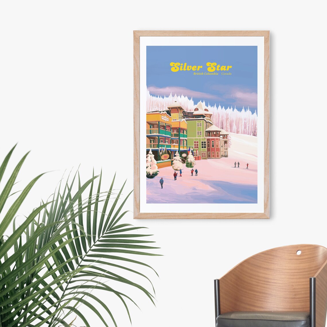 Silver Star Ski Resort, Vintage Ski Travel Poster - Image 3