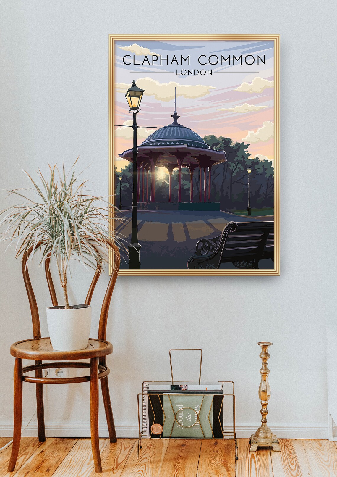 Clapham Common Vintage London Parks Art Print - Image 2