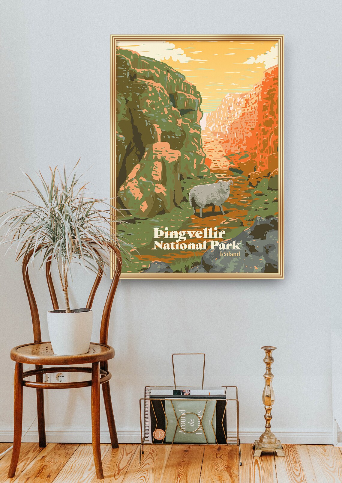 Thingvellir National Park Retro Travel Poster Print - Image 2