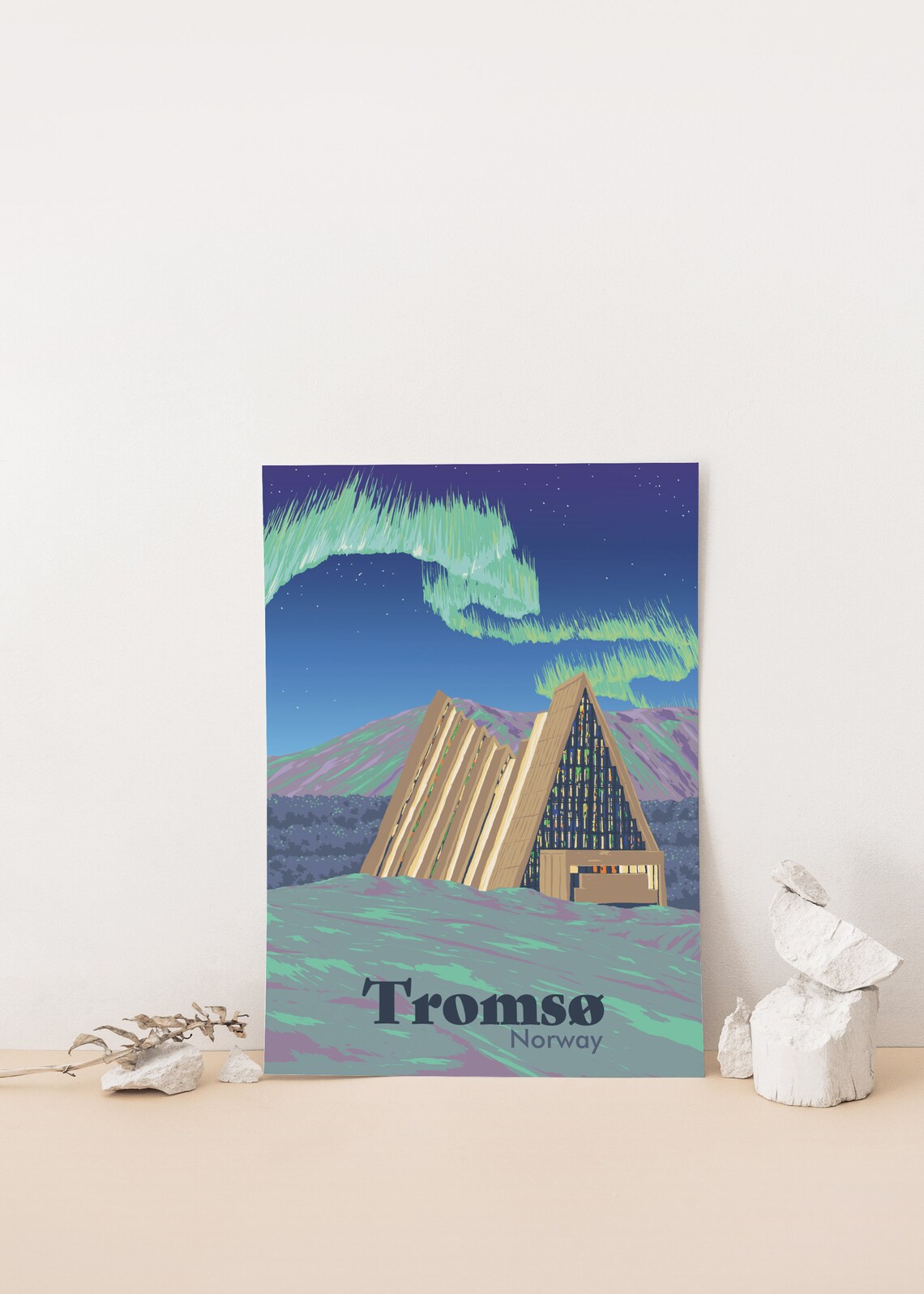 Tromso Norway Retro Travel Poster, Vintage Print - Image 4