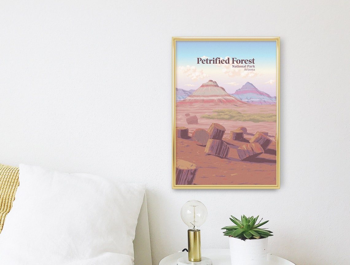 Petrified Forest National Park Arizona Painted Desert Logs Poster - Image 3