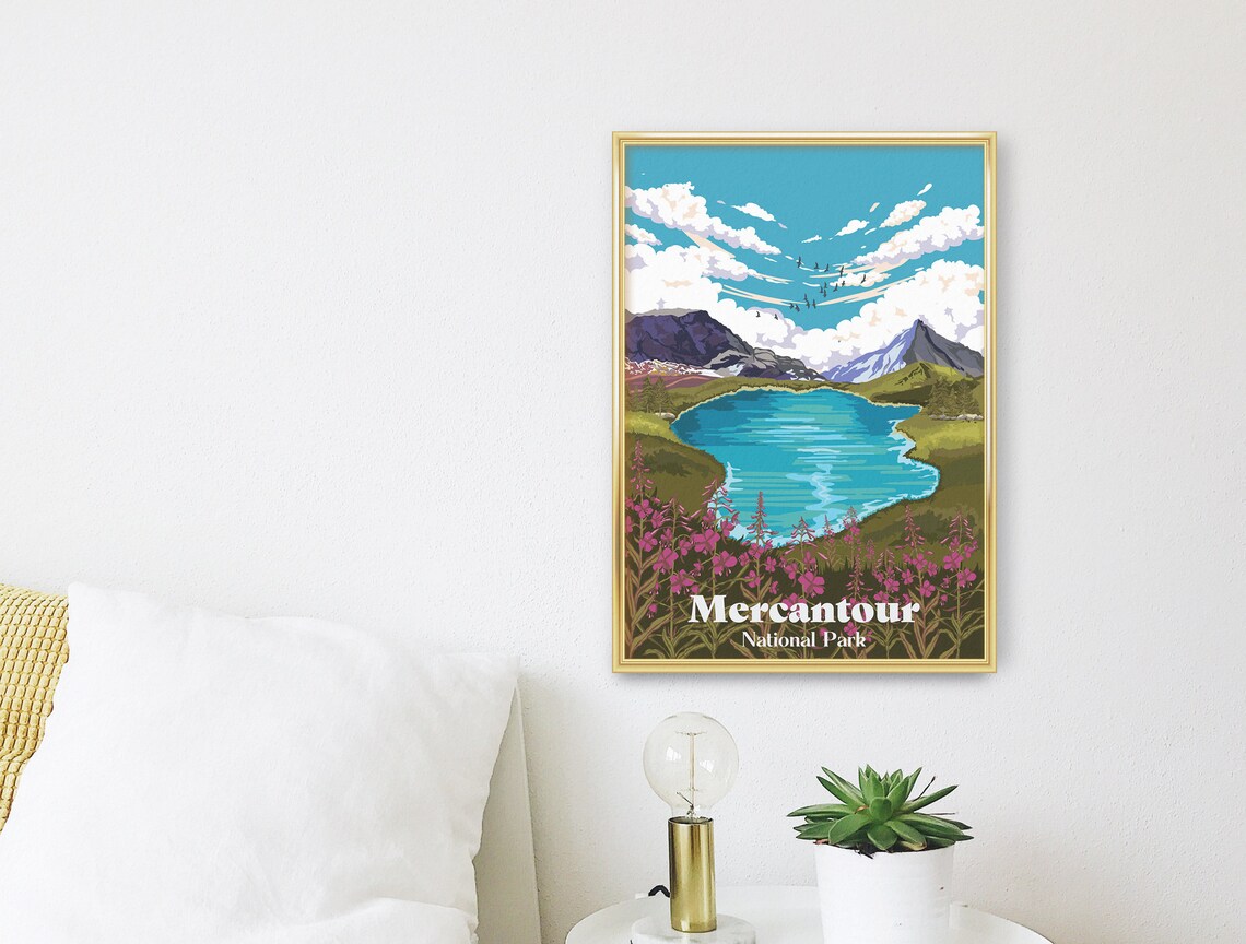 Mercantour National Park Alpine Lake Wildflowers France Poster - Image 3