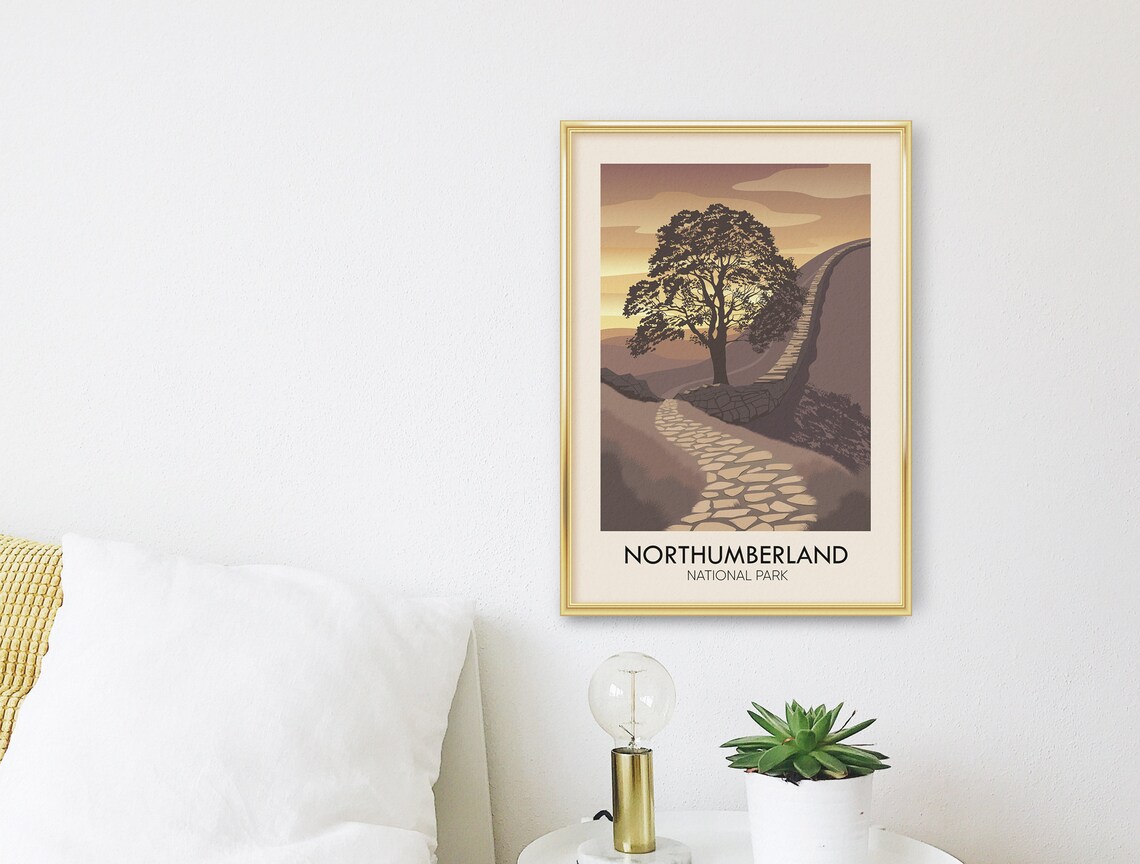 Northumberland National Park Travel Poster, Vintage - Image 3