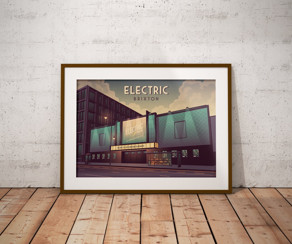Electric Brixton Nightclub Poster South London The Fridge Nightclub London Architecture Music Venue Vintage Travel Print Retro Artwork - Image 4