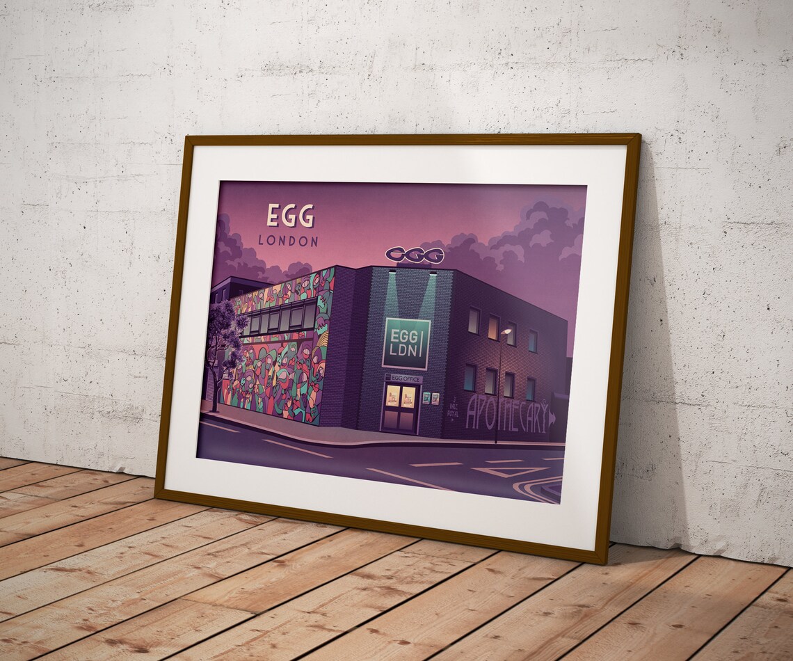 Egg London Nightclub Travel Poster, Electronic Music - Image 3