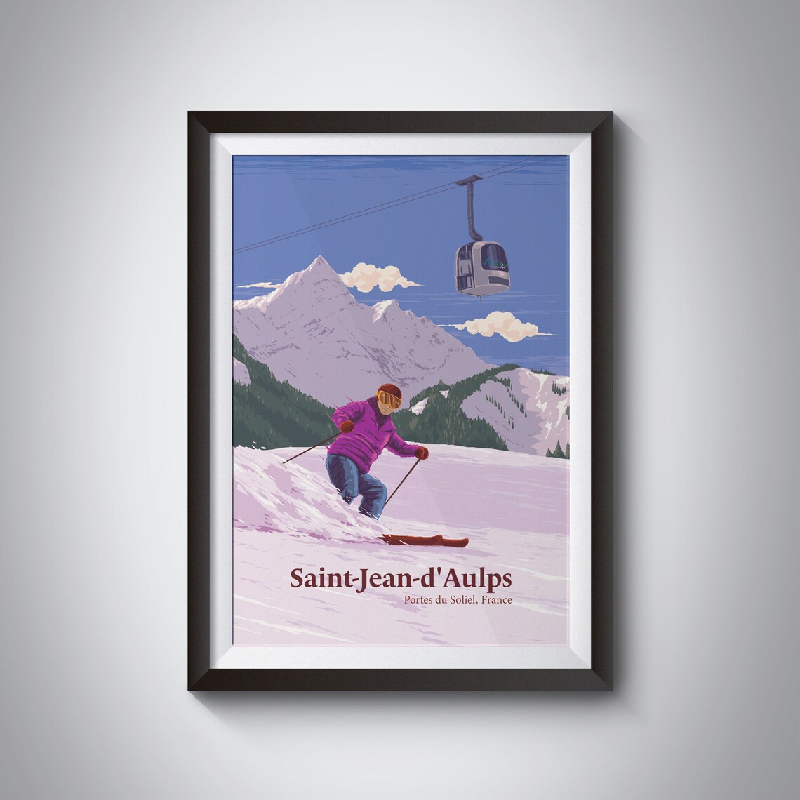 Saint Jean Daulps Vintage Travel Poster, French Alps