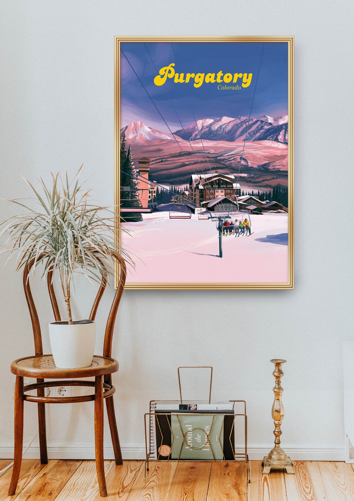 Purgatory Ski Resort Vintage Travel Poster - Image 2