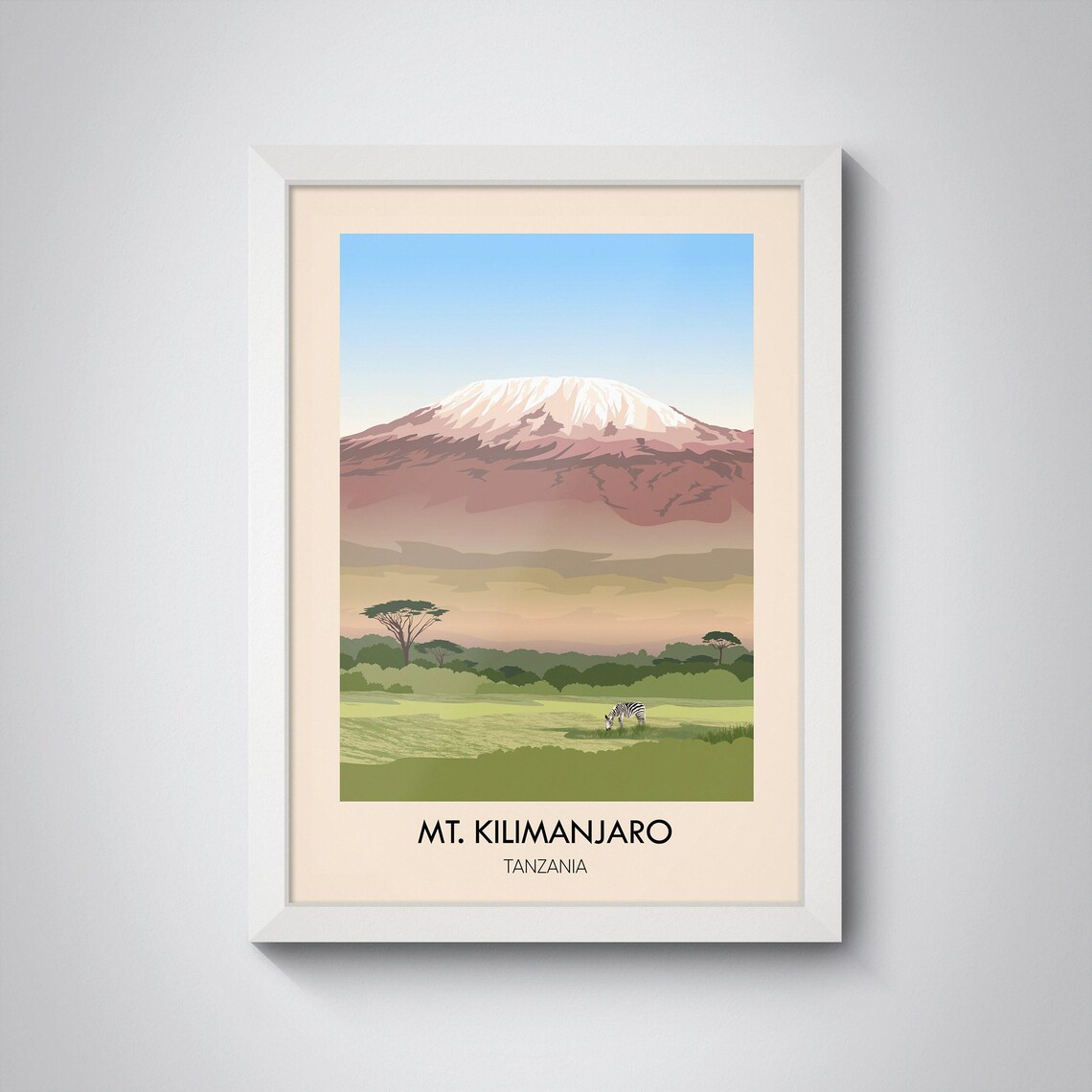 Mount Kilimanjaro Travel Poster, African Wall Art - Image 4