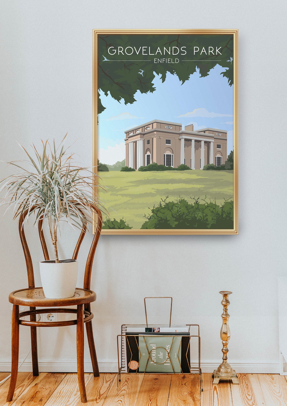 Grovelands Park Mansion Vintage Enfield North London Park Poster - Image 2