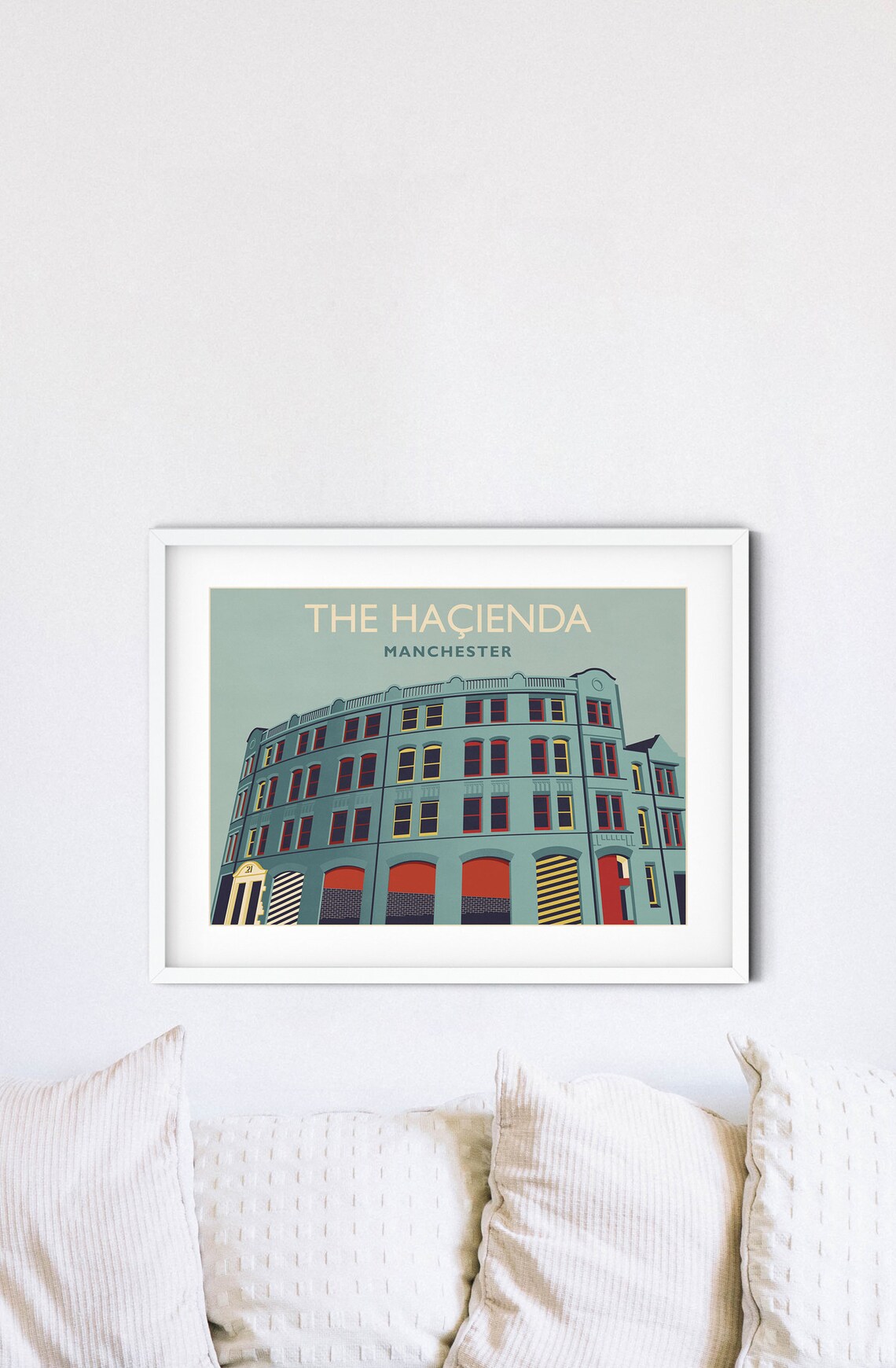Hacienda Manchester Music Art Deco Art Print - Image 4