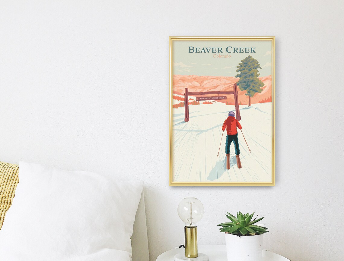 Beaver Creek Colorado Travel Poster, Ski Resort Print - Image 3