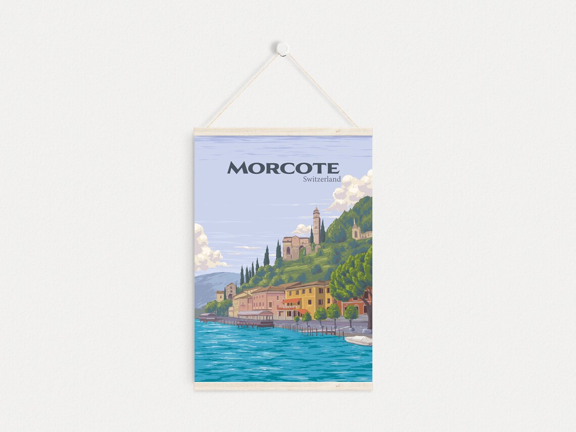 Morcote Switzerland Vintage Travel Poster, Lake Lugano - Image 4