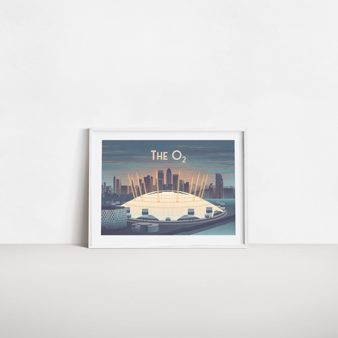 O2 Arena London London Travel Poster The O2 Millennium Dome Greenwich Vintage Travel Print Concert Festival Live Music Festival C2c - Image 2
