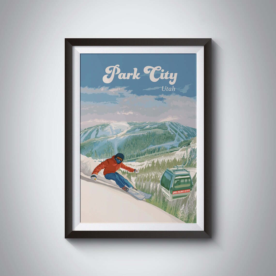 Park City Utah Vintage Travel Poster Art Print