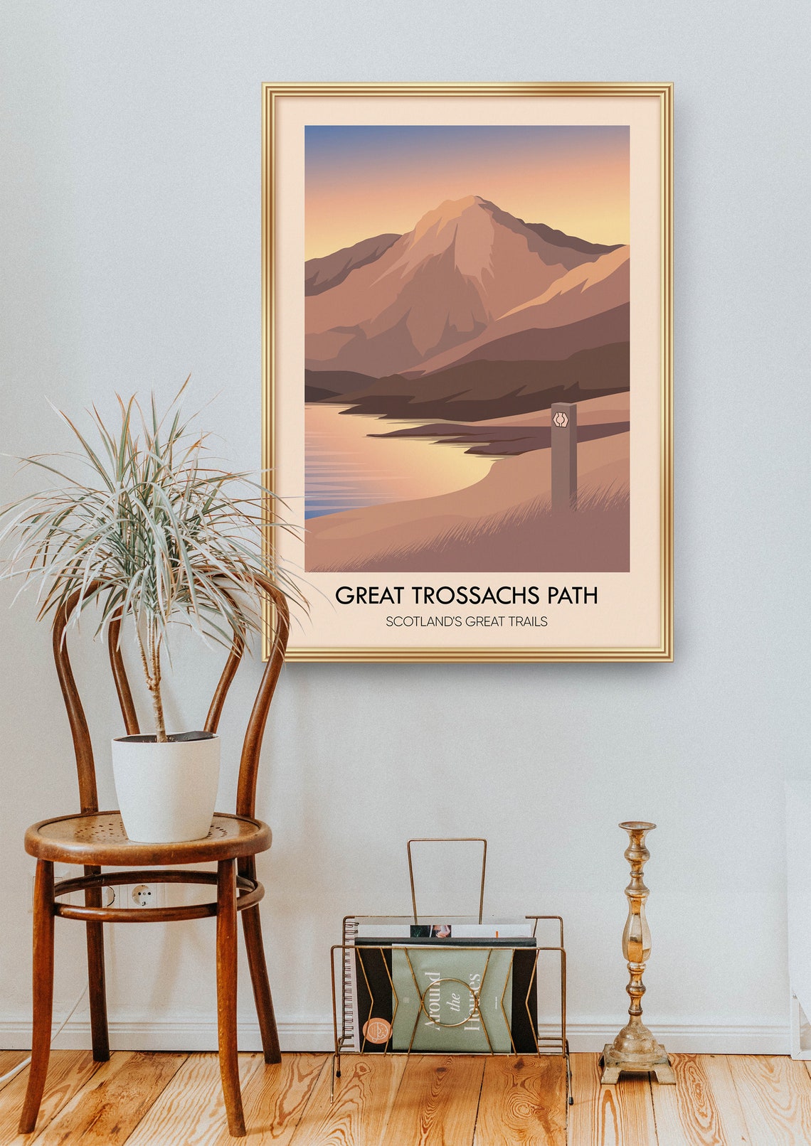 Great Trossachs Path Scotland Golden Sunset Hiking Trail Poster - Image 2