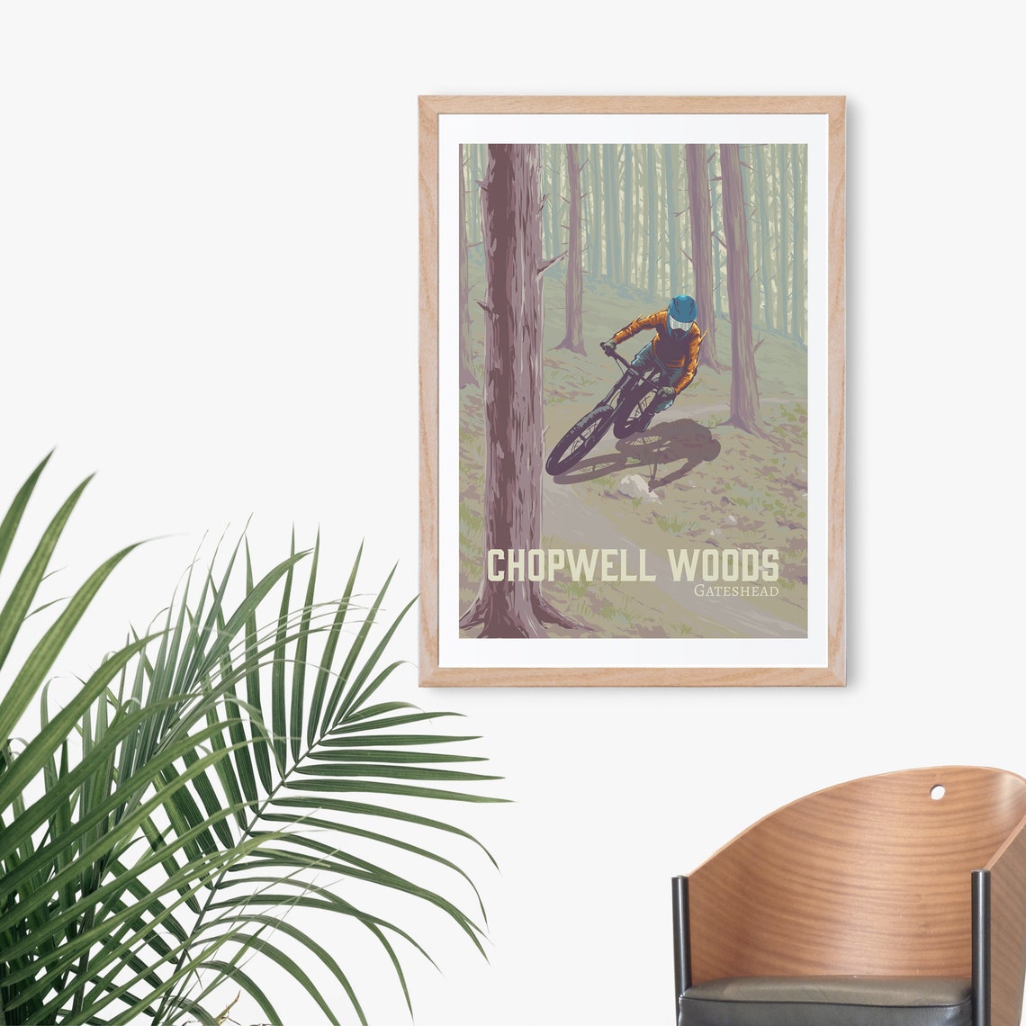 Chopwell Woods Gateshead Forest Mountain Bike Poster England Trail Ride - Image 3