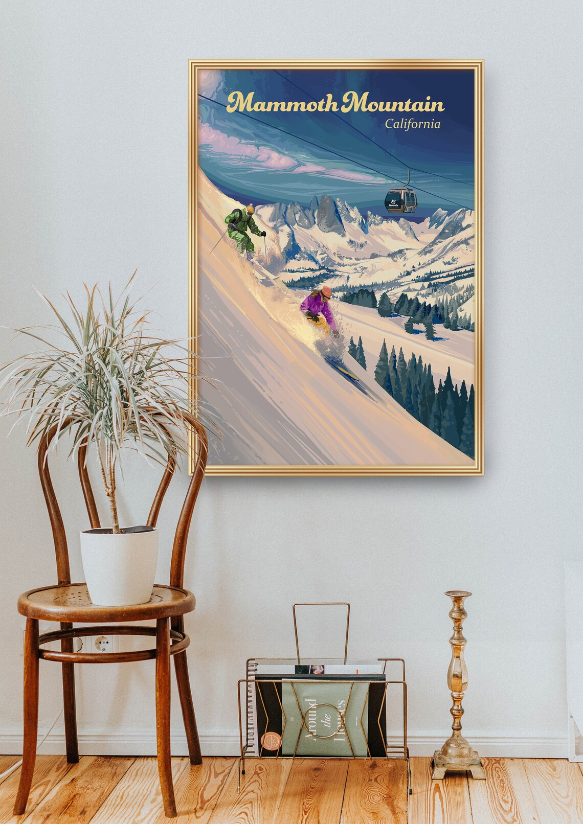 Mammoth Mountain Vintage Travel Poster, California - Image 2