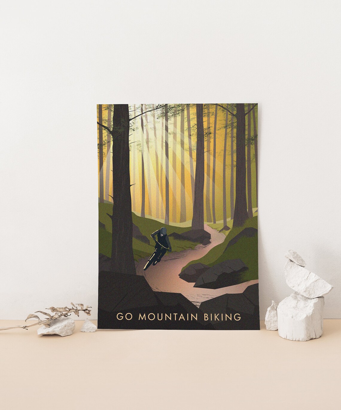 Mountain Biking Vintage Travel Poster, Cycling Wall Art - Image 4