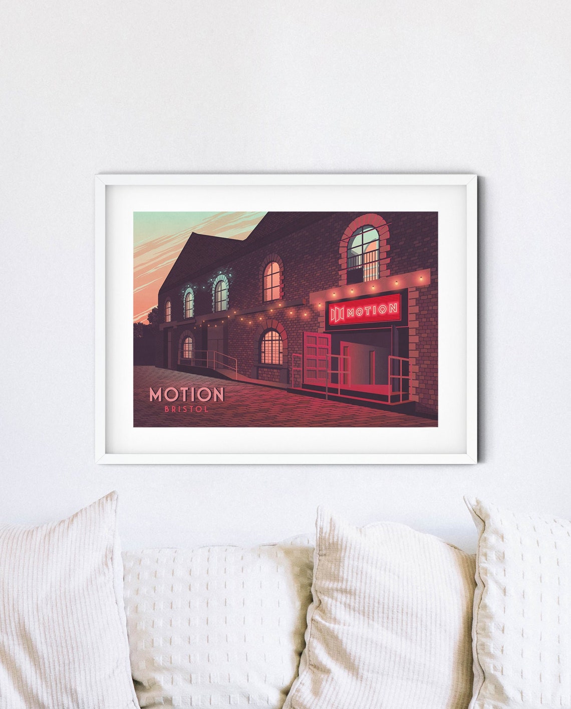 Motion Nightclub Bristol Travel Poster Architecture Print Avon Street River Avon Bristol Wall Art Lakota Thekla Dance Music Festival - Image 4