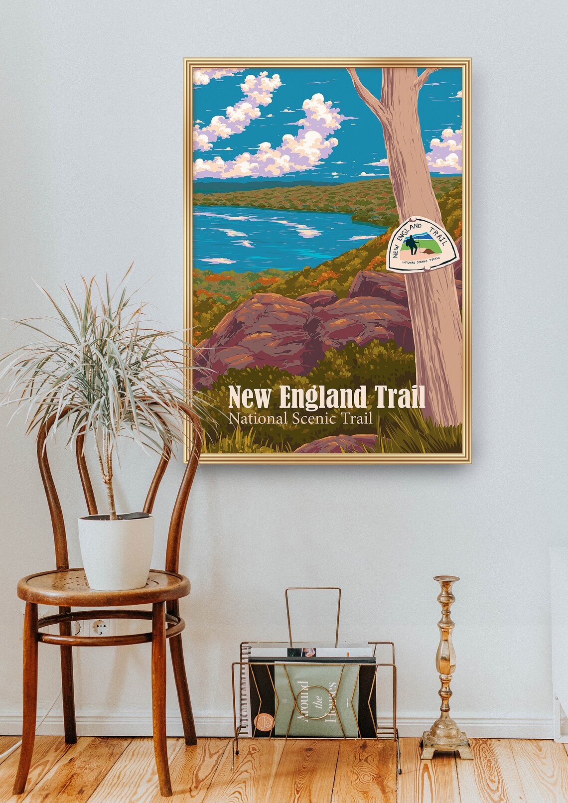 New England Trail National Scenic Trail Vista Vintage Travel Poster - Image 2