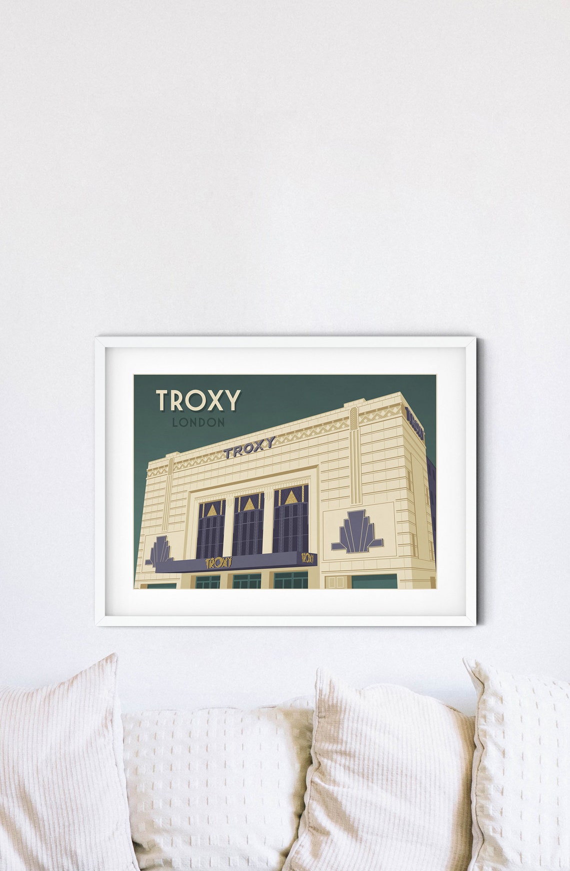 Troxy London Poster Art Deco Print Music Venue Stepney Theatre Wall Art East London Gift Architecture Limehouse Shadwell Cinema - Image 2