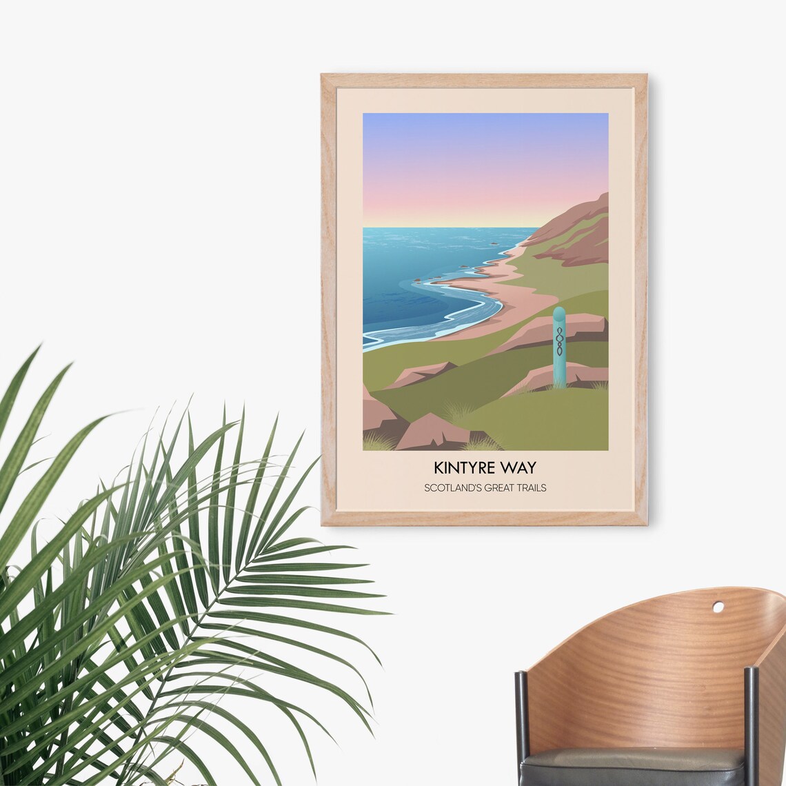 Kintyre Way Vintage Travel Poster, Hiking Route Print - Image 3