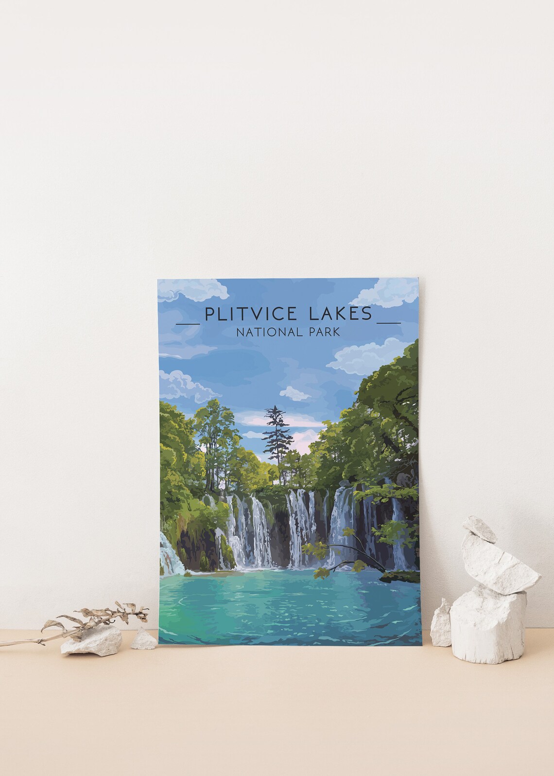 Plitvice Lakes National Park Travel Poster, Croatia - Image 3