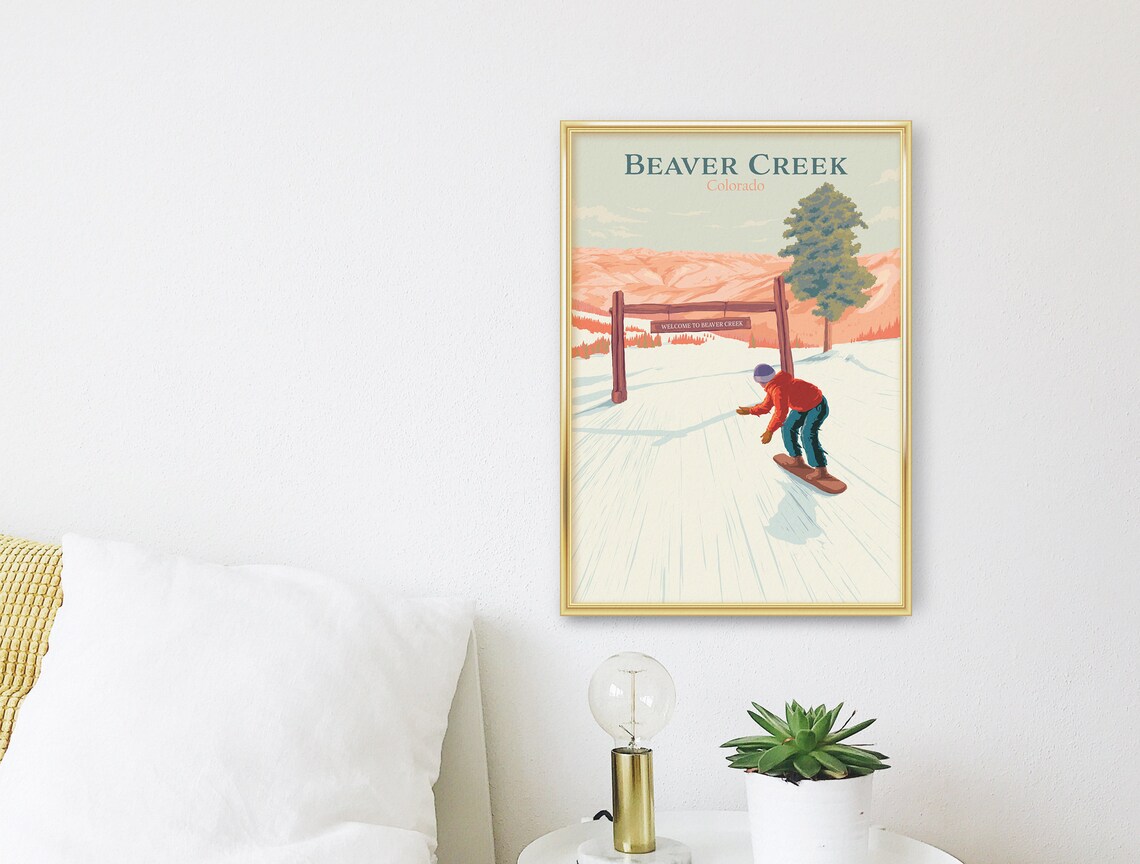 Beaver Creek Colorado Travel Poster, Ski Resort - Image 3