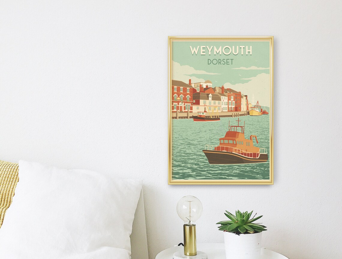 Weymouth Travel Poster, Dorset Seaside Print - Image 3
