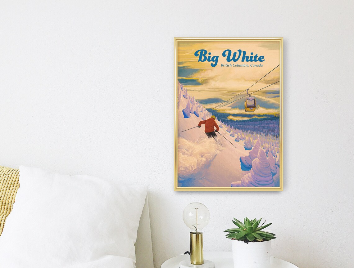 Big White Ski Resort, British Columbia Travel Poster - Image 3