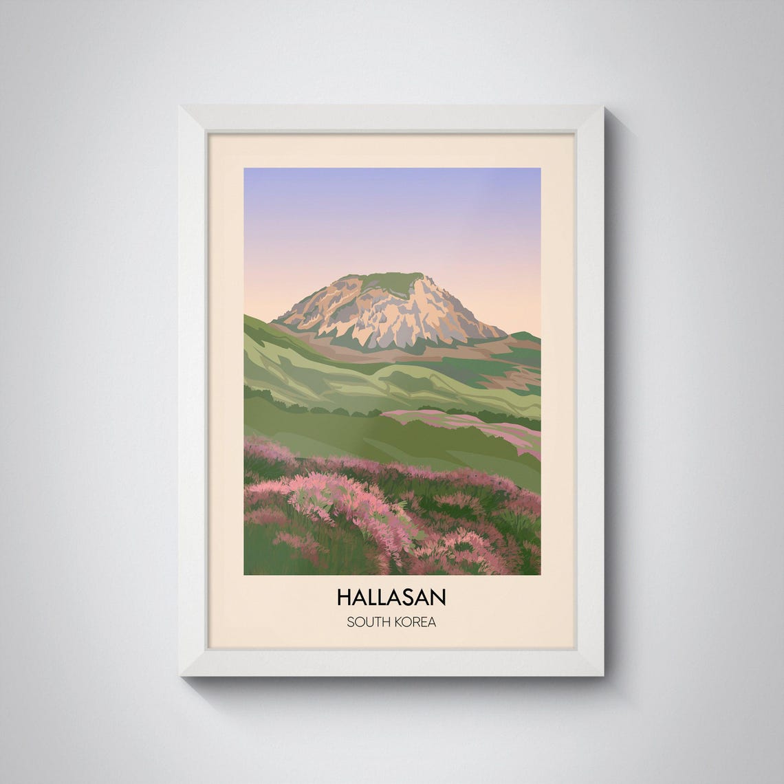 Hallasan South Korea Travel Poster Jeju Island Scenic Wall Art Nature Landscape Print Hiking Adventure Decor Korean Mountain Travel Art - Image 4