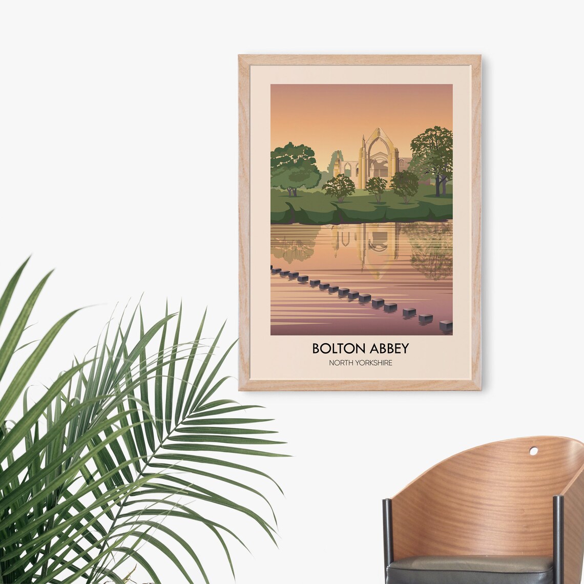 Bolton Abbey Vintage Travel Poster, North Yorkshire - Image 3