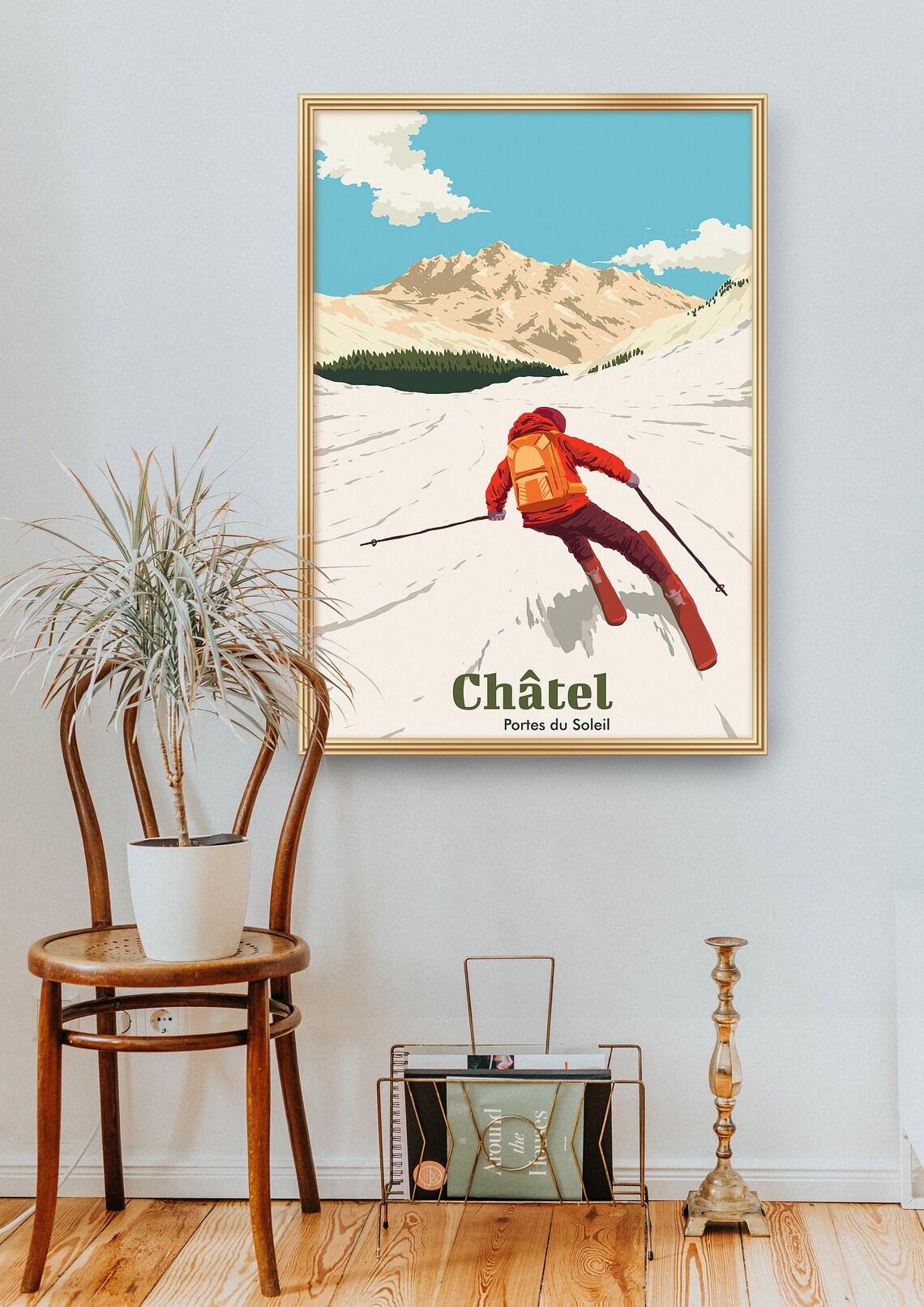 Chatel Ski Resort Vintage Retro Travel Poster - Image 2