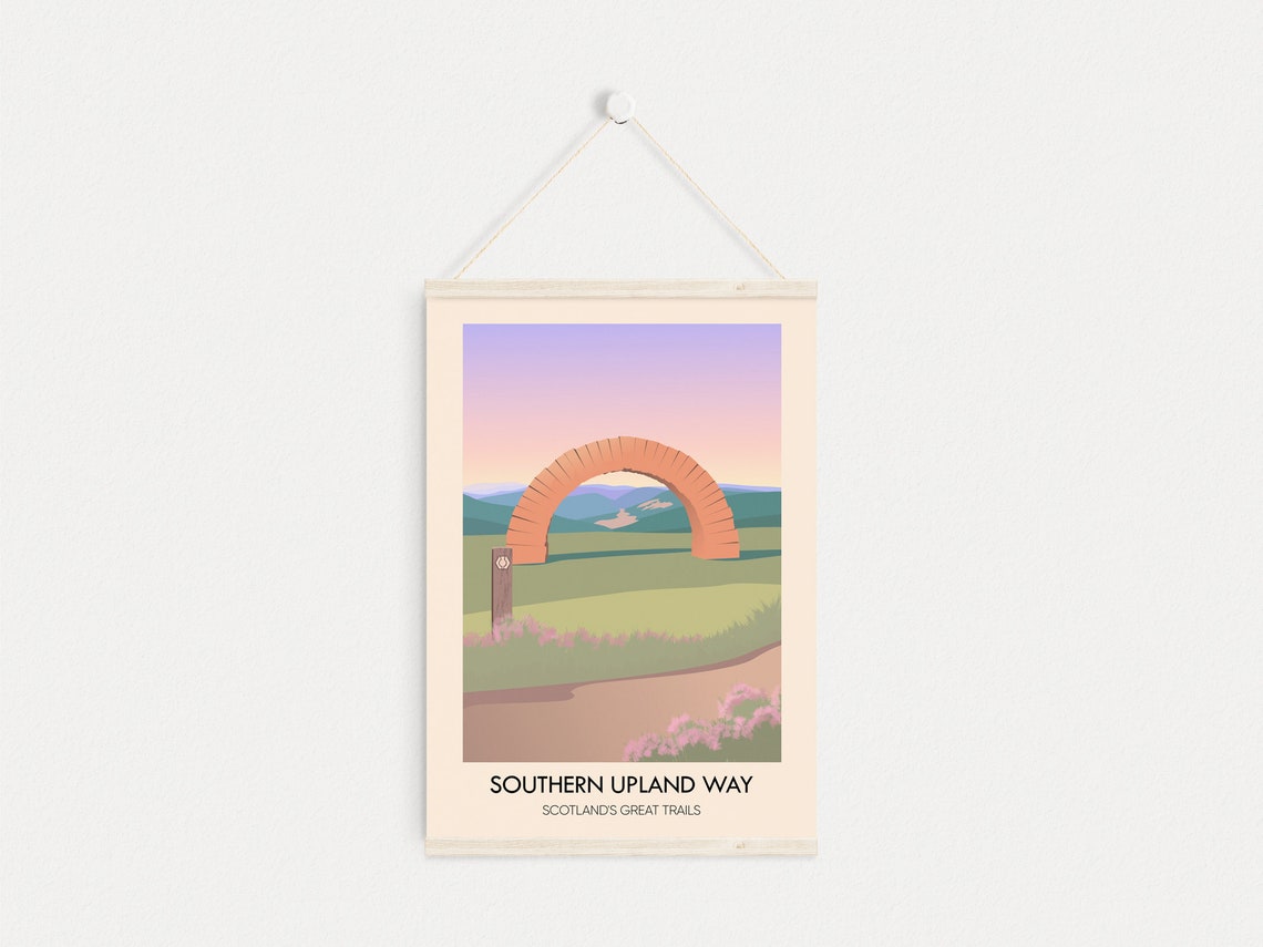 Southern Upland Way Scotland Stone Arch Long Hiking Trail Poster - Image 4