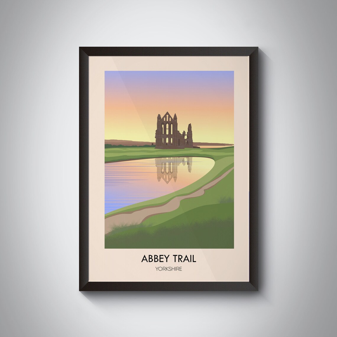 Abbey Trail Yorkshire Dales Hiking Travel Poster