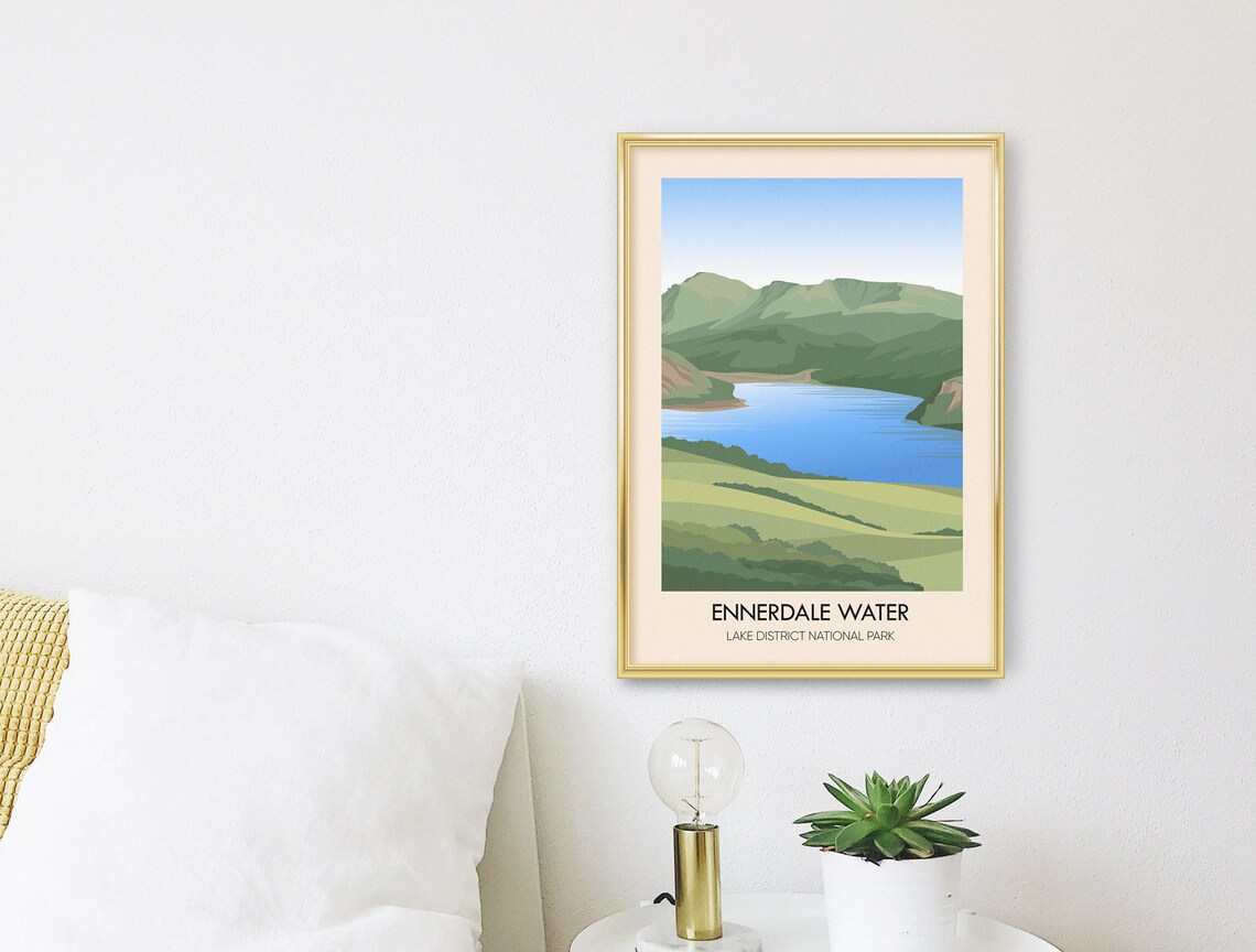 Ennerdale Water Vintage Travel Poster, Lake District - Image 3