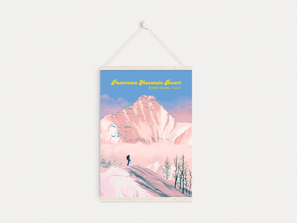 Panorama Mountain Ski Resort Vintage Travel Poster - Image 4