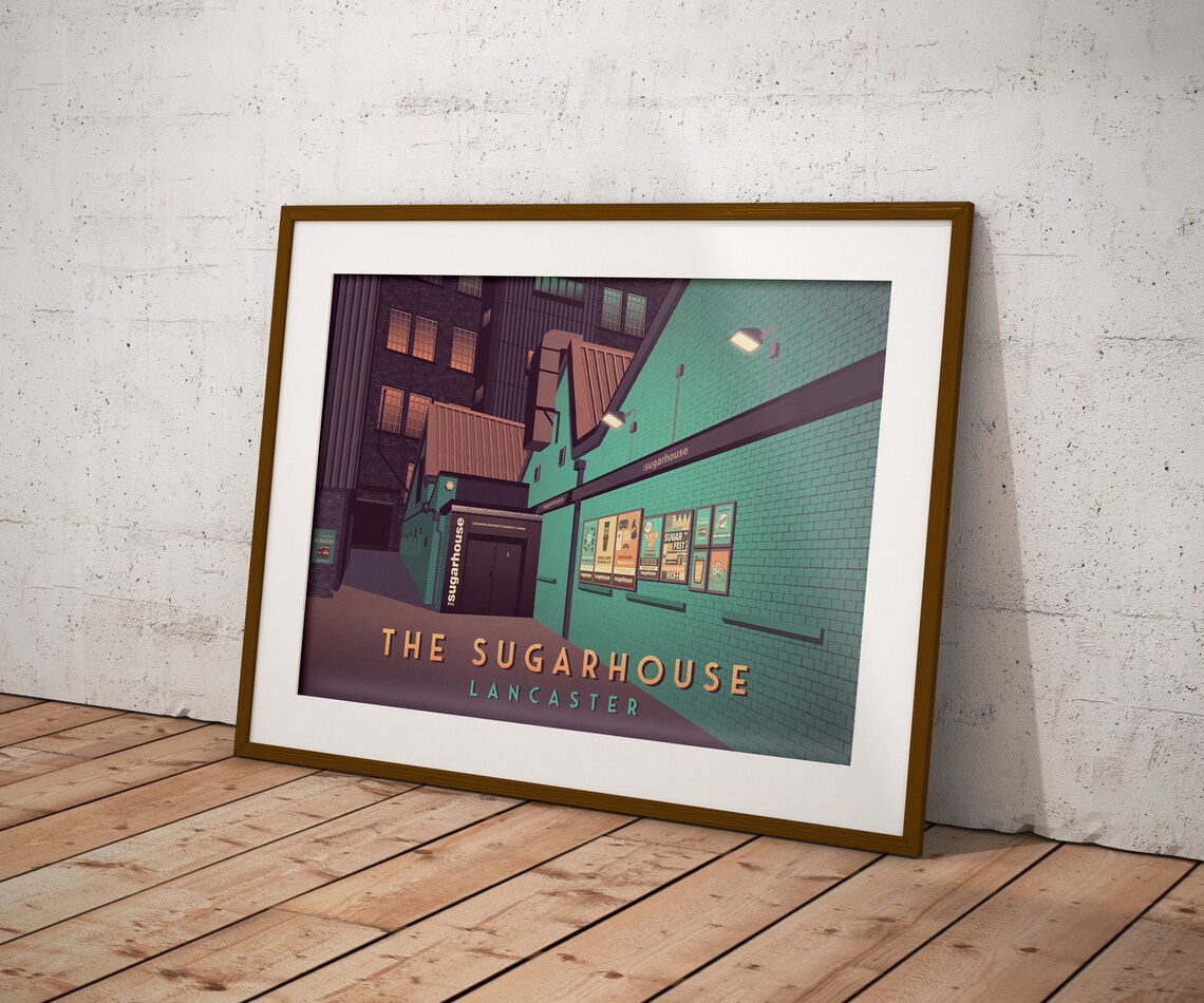 Sugarhouse Nightclub, Lancaster Vintage Travel Poster - Image 3