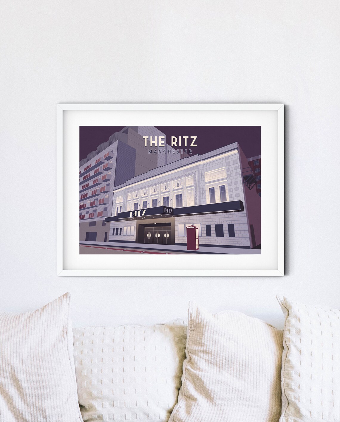 The Ritz Manchester Vintage Travel Poster, Art Deco - Image 4