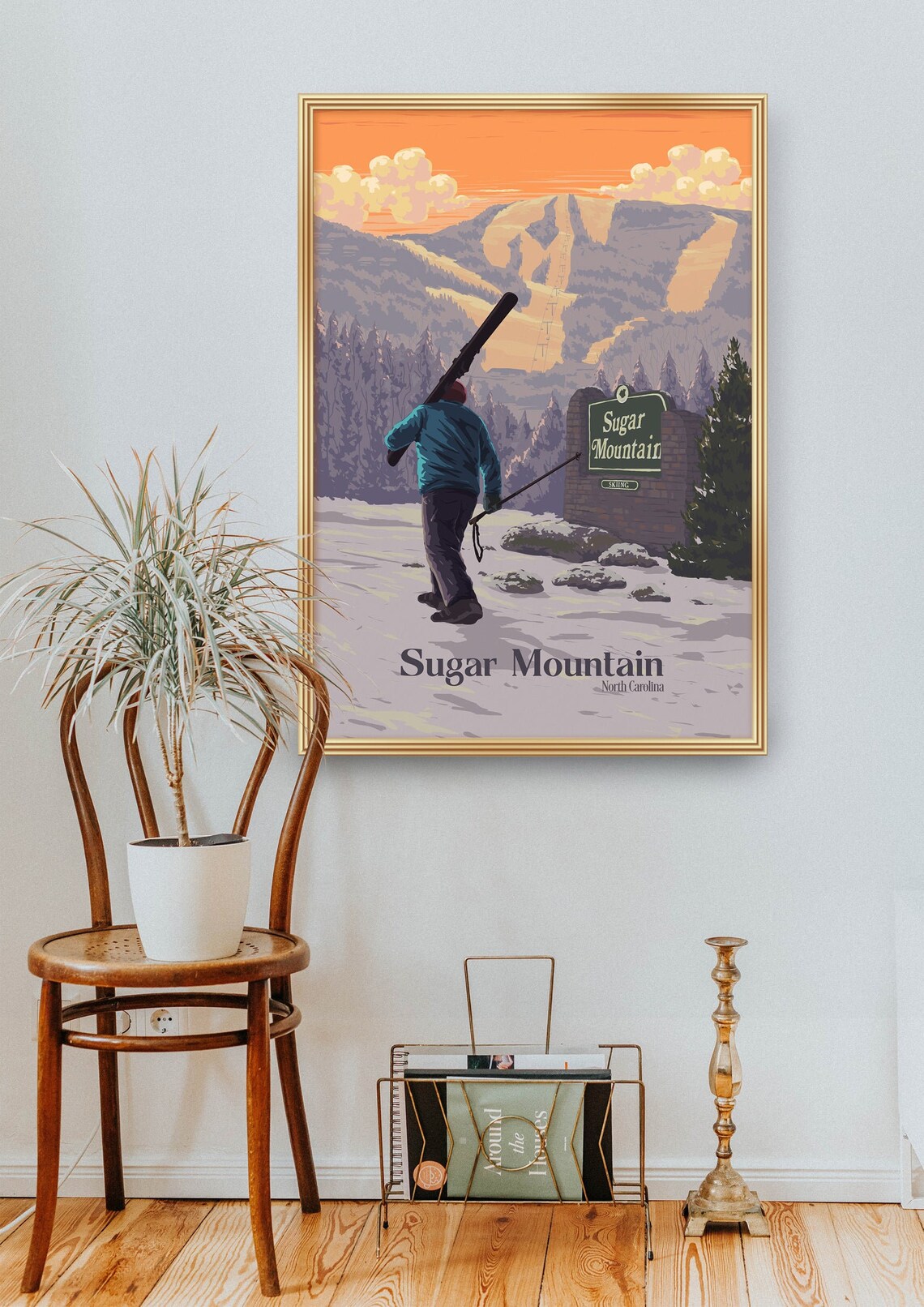 Sugar Mountain North Carolina Travel Poster, Appalachian Mountains - Image 2