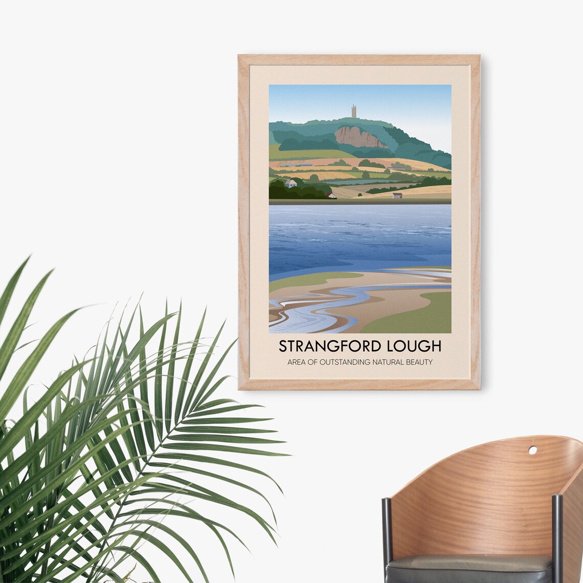 Strangford Lough AONB Vintage Travel Poster Print - Image 3