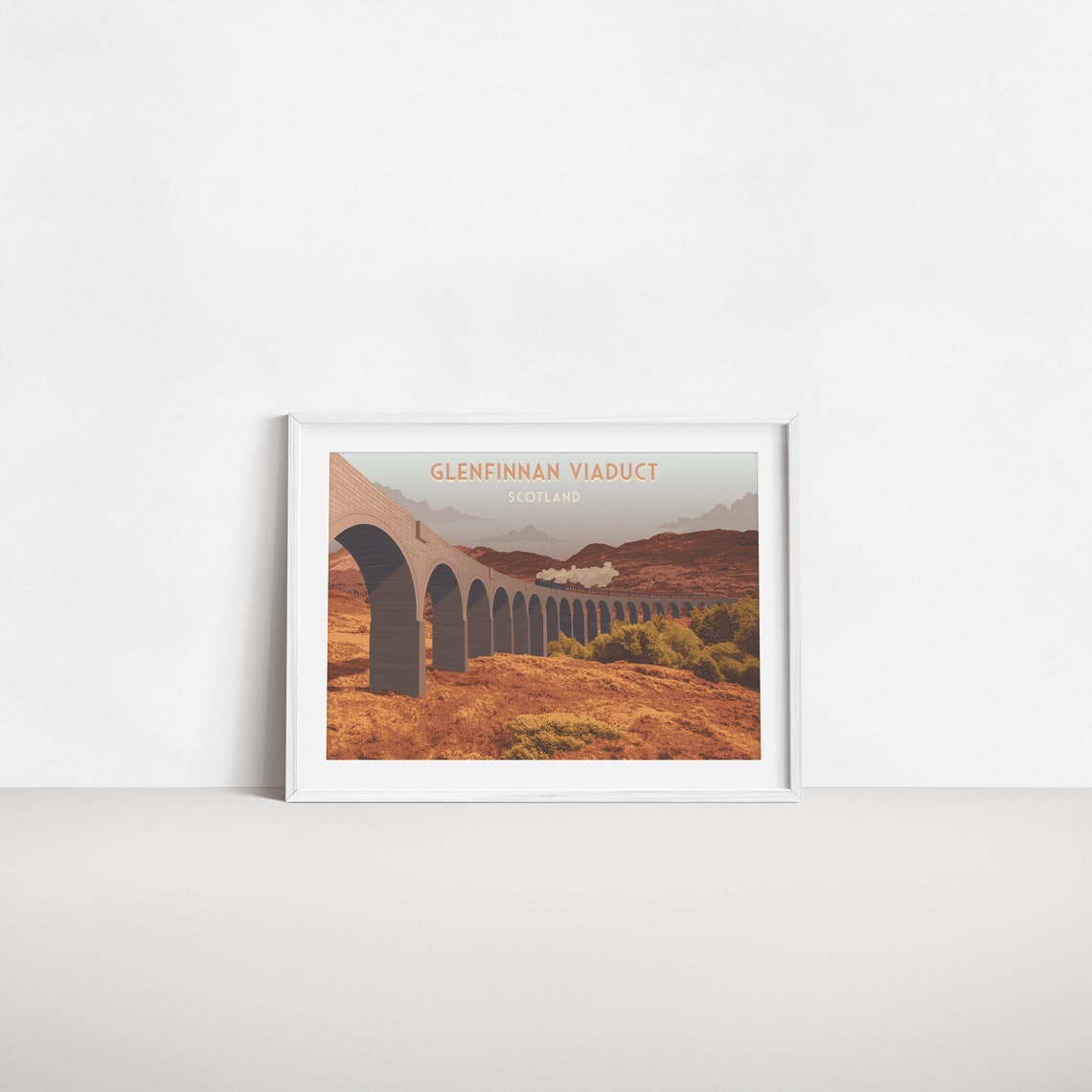 Glenfinnan Viaduct Scotland Steam Train Moorland Highlands Poster - Image 2