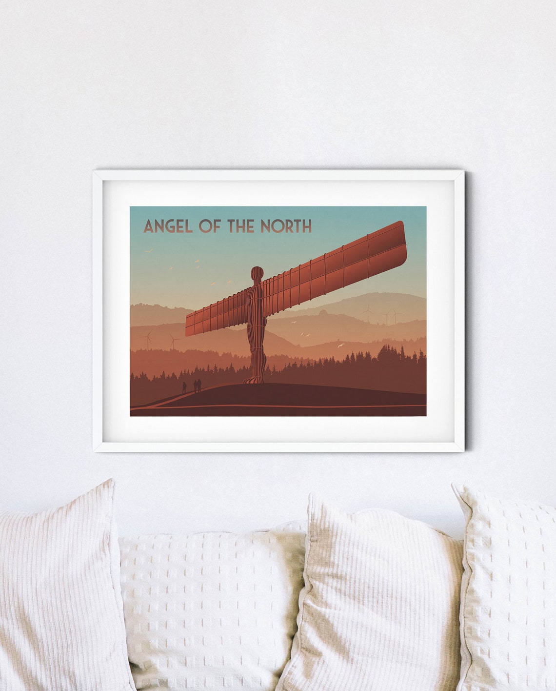 Angel of the North Gateshead England Sunset Sculpture Poster - Image 4