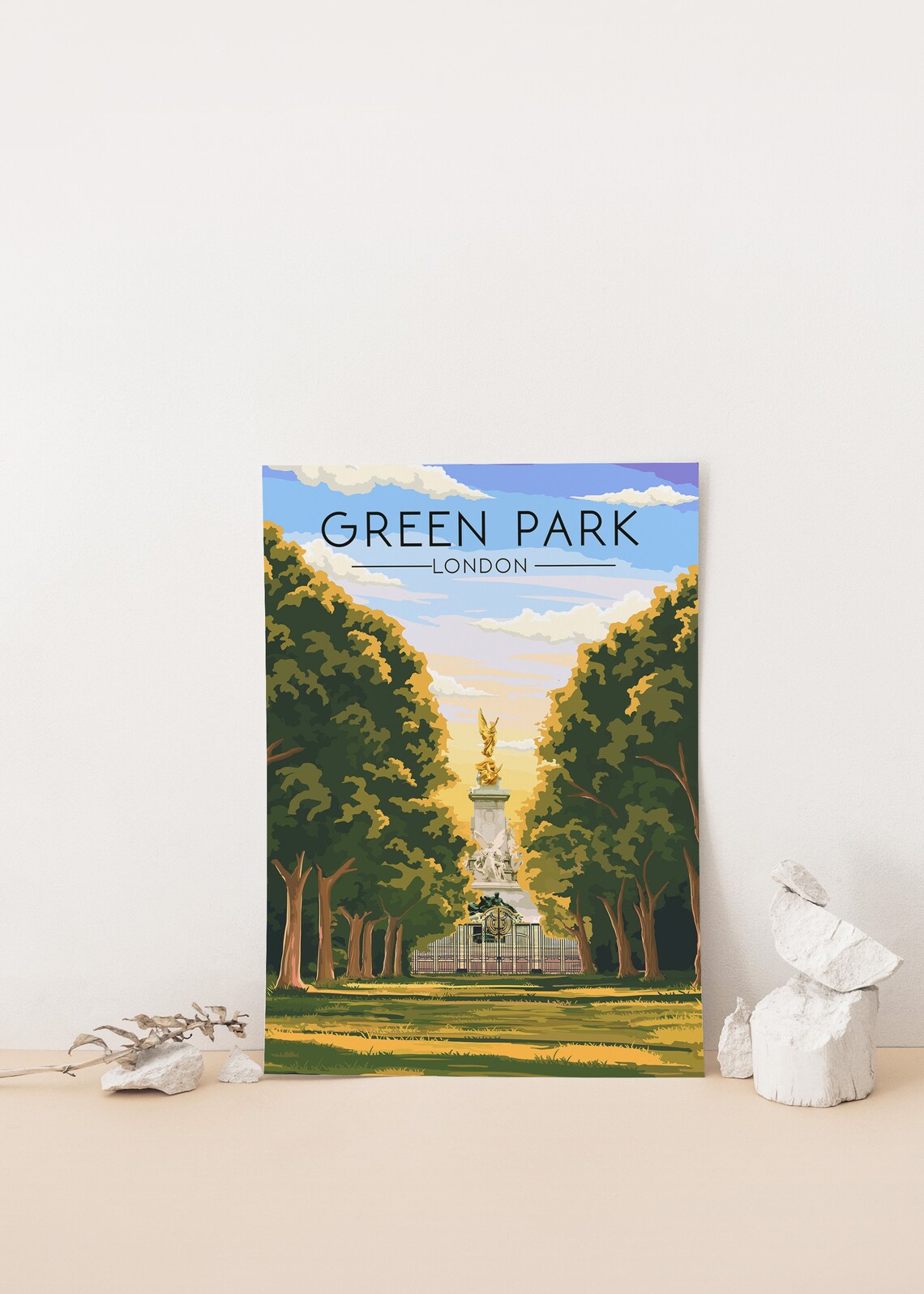 Green Park London Travel Poster, Royal Parks Print - Image 4