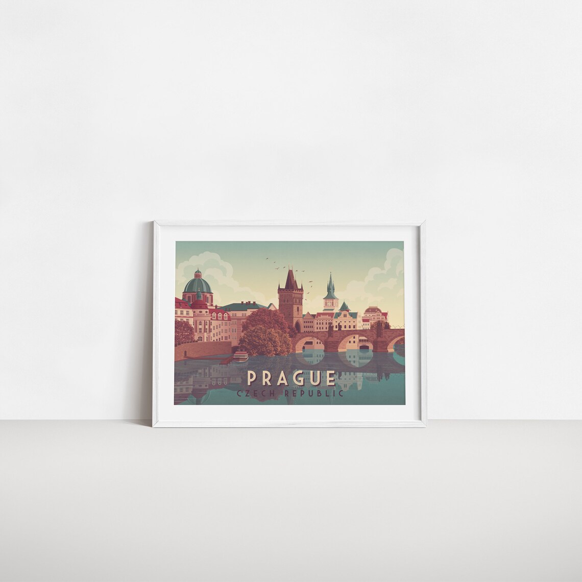 Prague Vintage Travel Poster, Czech Republic Art Print - Image 2